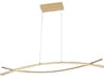 Abra Wishbone 3-Light Gold Linear Island Pendant