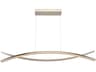 Abra Wishbone 5-Light Brushed Nickel Linear Island Pendant