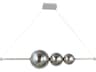 Abra Orb 1-Light Chrome Globe Linear Island Pendant
