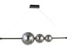 Abra Orb 1-Light Matte Black Globe Linear Island Pendant