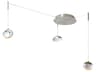 Abra Athena 3-Light Brushed Nickel Round Pendant