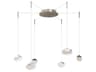 Abra Athena 6-Light Brushed Nickel Round Pendant