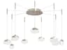Abra Athena 9-Light Brushed Nickel Round Pendant