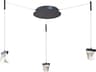 Abra Atlas 3-Light Matte Black Pendant