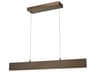 Abra Slim 2-Light Brushed Bronze Linear Pendant