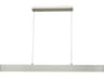 Abra Slim 2-Light Brushed Aluminum Silver Linear Island Pendant