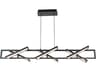 Abra Helix 6-Light Matte Black Geometric Linear Island Pendant