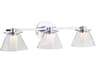 Abra Cone 3-Light Chrome Vanity Light