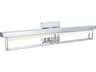 Abra Pane 2-Light Chrome Vanity Light
