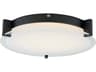 Abra Matrix 1-Light Black Round Flush Mount