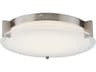 Abra Matrix 2-Light Brushed Nickel Round Flush Mount