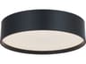 Abra Snare 1-Light Matte Black Round Flush Mount