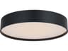 Abra Snare 1-Light Matte Black Round Flush Mount