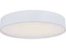 Abra Snare 1-Light Matte White Round Flush Mount