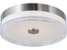 Abra Iris 1-Light Brushed Nickel Round Flush Mount
