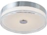 Abra Iris 1-Light Chrome Round Flush Mount