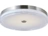 Abra Iris 1-Light Brushed Nickel Round Flush Mount