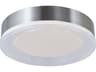 Abra Waves 1-Light Brushed Nickel Round Flush Mount
