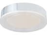 Abra Waves 1-Light Chrome Round Flush Mount