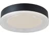 Abra Waves 1-Light Matte Black Round Flush Mount