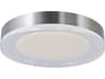 Abra Waves 1-Light Brushed Nickel Round Flush Mount