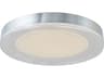 Abra Waves 1-Light Chrome Round Flush Mount