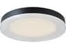 Abra Waves 1-Light Matte Black Round Flush Mount