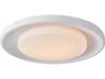 Abra Toto 1-Light Matte White Round Flush Mount