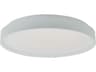 Abra Tambourine 1-Light White Round Flush Mount