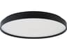 Abra Tambourine 1-Light Black Round Flush Mount