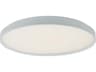 Abra Tambourine 1-Light White Round Flush Mount