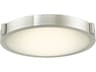 Abra Halo 1-Light Brushed Nickel Round Flush Mount