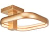 Abra Rave 1-Light Gold Semi Flush Mount
