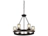 Artcraft Melno Park 6-Light Oil Rubbed Bronze Glass Cylinder Chandelier