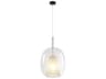 Artcraft Dusk 1-Light Black Clear Mini Pendant