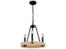 Artcraft Perris 3-Light Black Round Chandelier