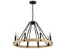 Artcraft Perris 8-Light Black Round Chandelier