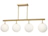 Artcraft Aurelia 4-Light Brass Globe Island Pendant