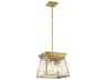 Artcraft Lucian 4-Light Brushed Brass Lantern Chandelier