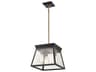 Artcraft Lucian 4-Light Black Brushed Brass Lantern Chandelier