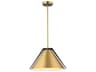 Artcraft Baltic 1-Light Brass Black Pendant