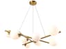 Artcraft Modena 9-Light Plated Brushed Brass Globe Chandelier