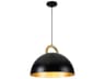 Artcraft Pantheon 1-Light Black Rust Brass Dome Pendant