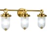 Artcraft Myla 3-Light Vintage Brass Vanity Light