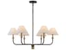 Artcraft Providence 6-Light Black Brushed Brass Candelabra Empire Chandelier