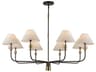 Artcraft Providence 8-Light Black Brushed Brass Candelabra Empire Chandelier