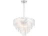 Artcraft Bianca 12 - Light Polished Nickel Off White Tiered Chandelier