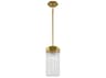 Artcraft Emma 1-Light Brushed Brass Mini Pendant
