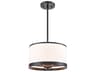 Artcraft High Street 3-Light Black Drum Pendant