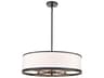 Artcraft High Street 4-Light Black Drum Pendant